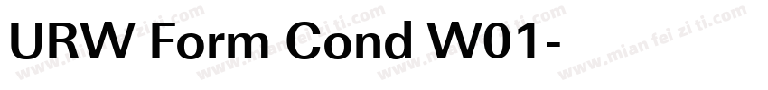 URW Form Cond W01字体转换